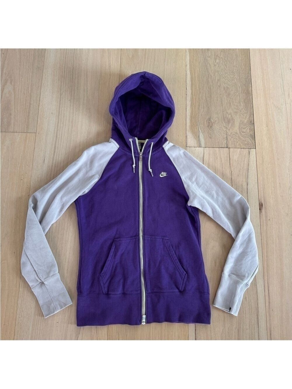 Nike Purple Hoodie Zip Up Sweatshirt Size Large